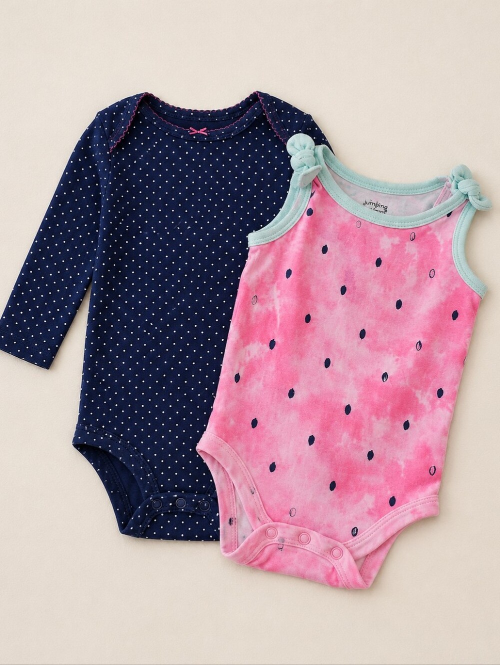 Carter's + Jumping Beans Baby Girl Bodysuit Lot 0-3M Pink Navy Watermelon Summer